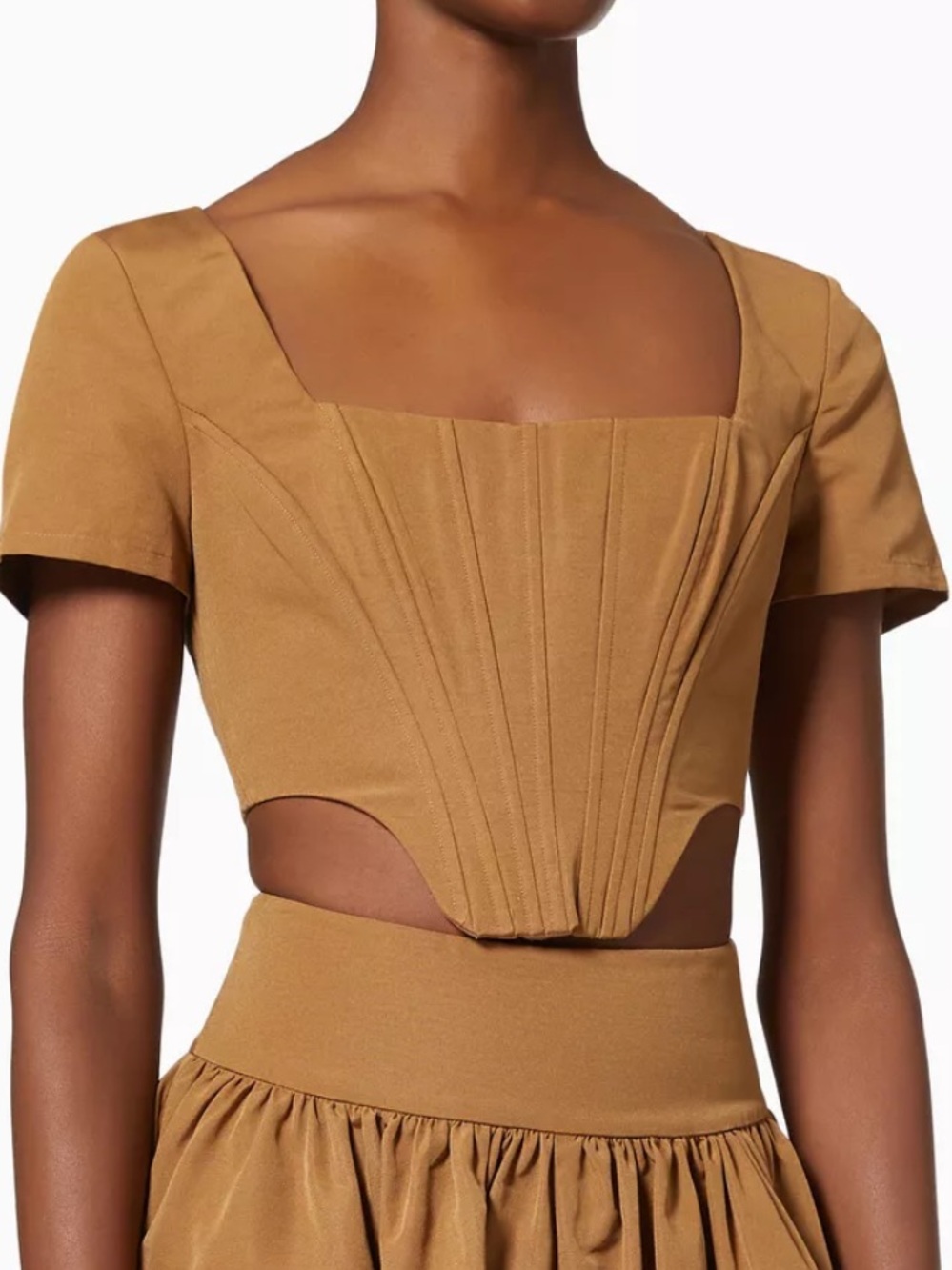 Staud Peony Crop Top - Mocha Brown - NWT